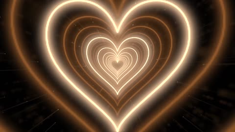 781. Bg Animation🤎Brown Heart Background Neon Lights Background Effect Heart