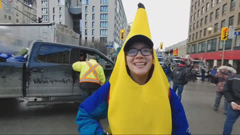 Insurrectionists at Freedom Convoy in Ottawa... I think the message was that Trudeau is turning Canada into a banana republic