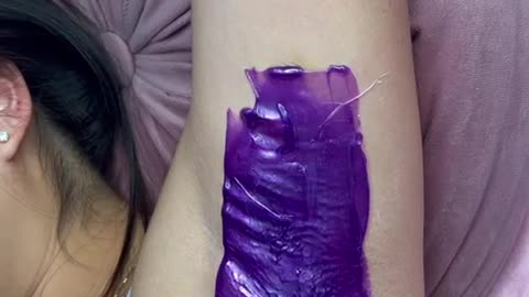 Underarm Waxing Tutorial with Sexy Smooth Purple Seduction Hard Wax by @thebratglamstudio