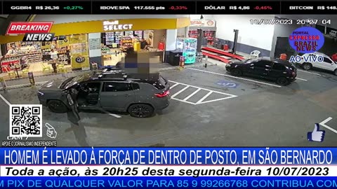 HOMEM É LEVADO À FORÇA DE DENTRO DE POSTO, EM SÃO BERNARDO