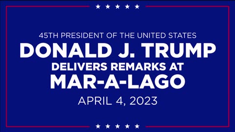 4/4/23 President Donald Trump to deliver remarks live at 8:15pm est Link for viewing below ❤️✝️🇺🇸