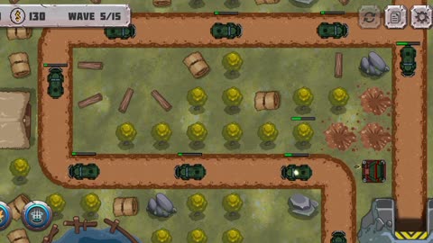 Tower defence war gameplay