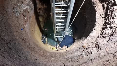 Rescuer Saves Dog Stuck in Well for Four Days