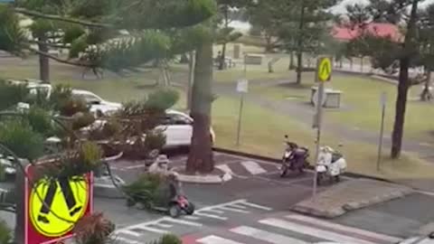 Only in Australia do you see a bloke on a mobility scooter pulling a boat