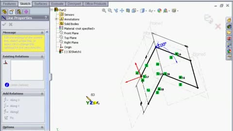 SolidWorks tutorial basic surface design the 3D Sketch Plane