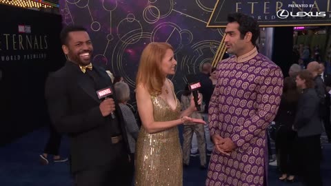 Kumail Nanjiani's Journey From Fan to Super Hero Eternals Red Carpet Live