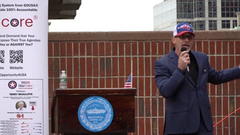 Mass State Rep. Candidate, Aaron Packard Speaking at GOUSA'S Unite for Freedom Rally Boston