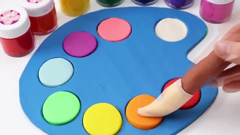 Make Your Own Rainbow Play-Doh Art Palette and Brush