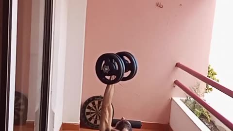 One Armed 22kg Bench Press