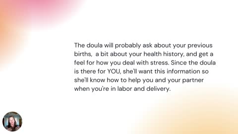 The Doula Interview - what to expect