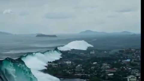 Scary huge tsunami scene 3