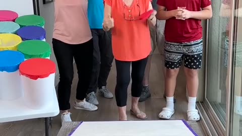 Throw Blindfolded to Win a Prize