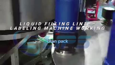 liquid filling line——labeling machine working #foryou#machine#pakcaging#fillingline