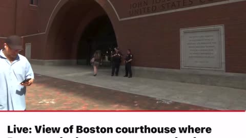 Live view of Boston courthouse where pentagon leak suspect expected to arrive