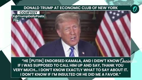 'Feel Insulted'_ Donald Trump's Response to Vladimir Putin Endorsing Kamala Harris Goes Viral _Watch