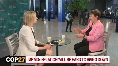 IMF MD Kristalina Georgieva Says Global Inflation May Be Nearing Its Peak