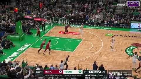 HIGHLIGHTS TODAY: CELTICS BLOW OUT HEAT 114-94,GAME 1