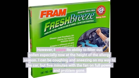 FRAM Fresh Breeze Cabin Air Filter with Arm & Hammer Baking Soda, CF10775 for GM Vehicles