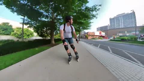 Speeding Through the City - Inline Skating Urban Flow Skate-4