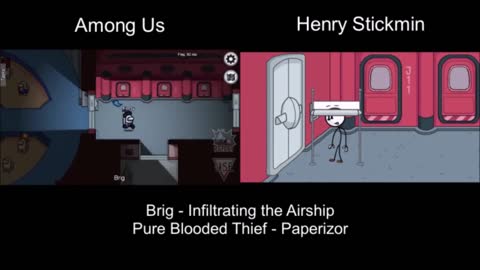 The Airship - Among Us & Henry Stickmin Comparison