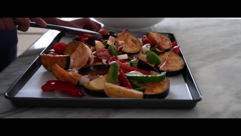 Baked Vegetables in Zesty Tomato Dressing + Veggie Sandwich | Easy Vega...