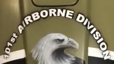 Motorcycle Tank Airbrush Job - Military Theme.