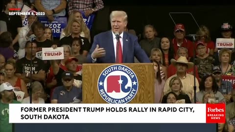 Trump Goes On OFf-Script Rant About Indictments, Biden's Mental Capacity At South Dakota Rally