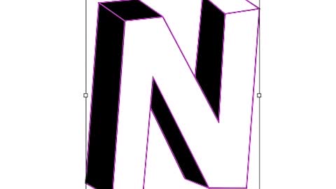 3D Drawing of letter N #artnation