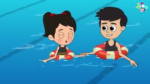 Chinki's Swimming Class | Animated Stories English Cartoon Moral Stories PunToon -Y Kids