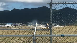 Maho Beach Big Plane Landing