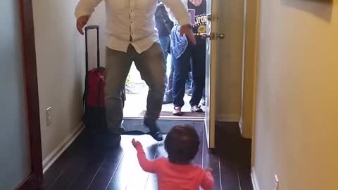 Toddler Bypasses Dad For Grandma When He Returns From Trip