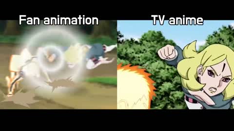 Trechos do anime Fan animation VS Boruto Ep198 Naruto vs delta 1:12