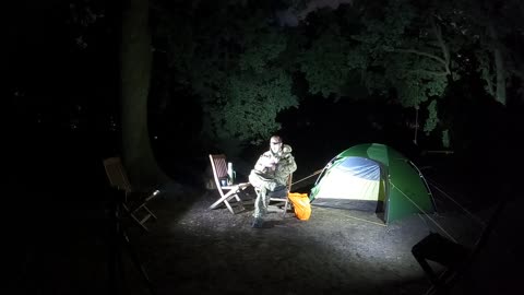 Nightlapse. Coffee and vlog. By the tent. Wildcamping. GoPro