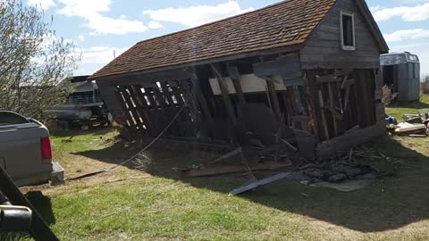 Pulling down garage