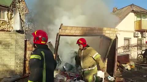 rescuers eliminate the consequences of enemy shelling in Ukraine