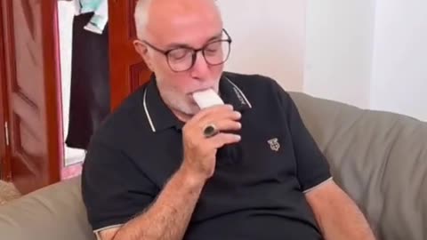 Funny Video Of An Old Man With Frozen Ice cream stick Shorts