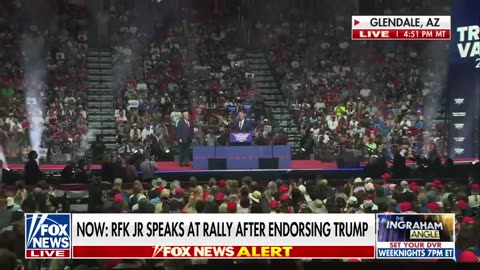 RFK, Jr. joins Trump on stage Don't you want a president who will make America healthy again