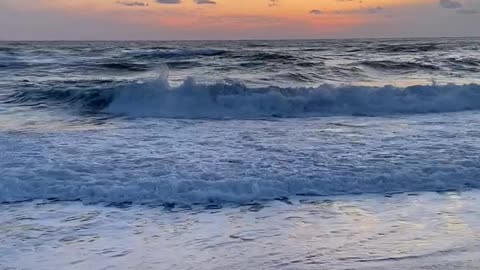 Cold morning beach