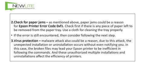 How do I Fix Epson Error Code 0xf1? +1-800-970-6673