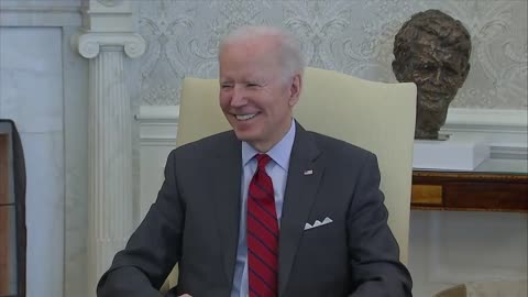 Biden Cracks Up While Ignoring Questions