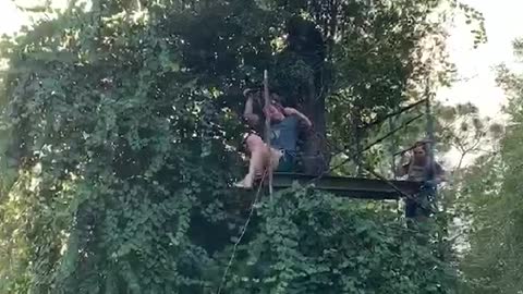 Hard Landing at the End of Zipline