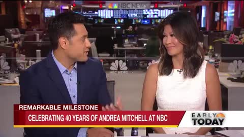 Andrea Mitchell seems satisfied with her 40-year tribute