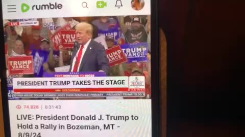 Live President Donald J Trump rally in Bozeman Montana 8/9/24 time 11:43 pm