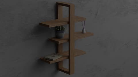 Wall Shelf Design inm Blender