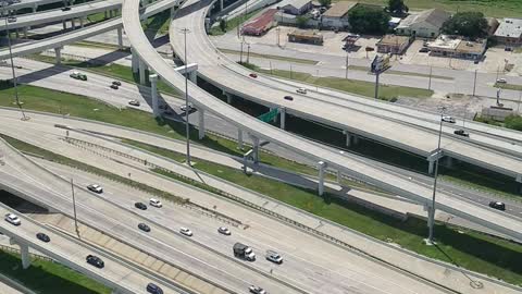 Traffic view from a top of Reunion Tower