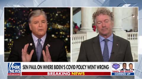 What are next steps for US COVID policy?Sen. Rand Paul on 'Hannity