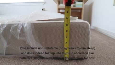 Milliard Tri Folding Memory Foam Mattress with Washable-Overview