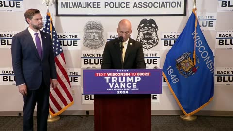 The Milwaukee Police Association endorses President Trump and J.D. Vance