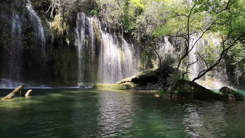 Soothing sounds of a waterfall