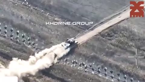 Ukrainian Tank Towing Russian Trophy Makes it Back After Taking Direct Hit By Russian Lancet